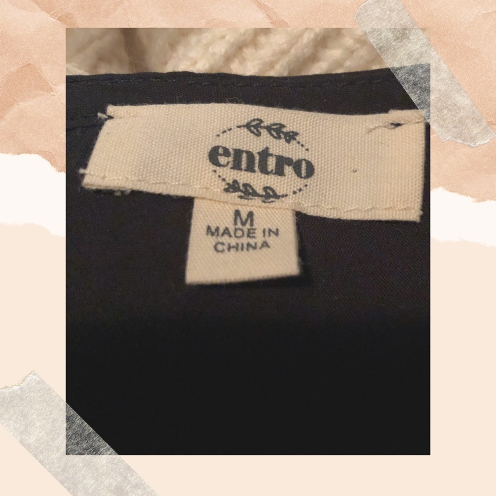 Entro women’s blouse size Medium black - Picture 3 of 3